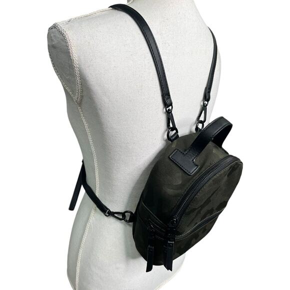 New Steve Madden Backpack Crossbody Camouflage Convertible Purse Black Green - Picture 2 of 15